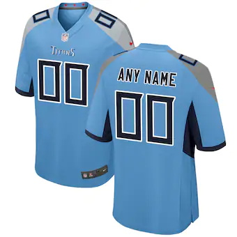 mens nike light blue tennessee titans alternate custom game